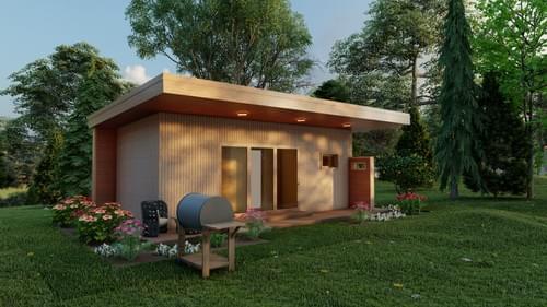 Josso Group Modular Sauna — prefabricated sauna cabin exterior